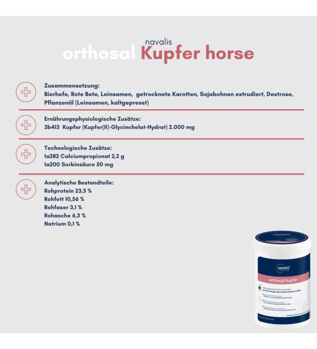 navalis orthosal Kupfer pferd zusammensetzung