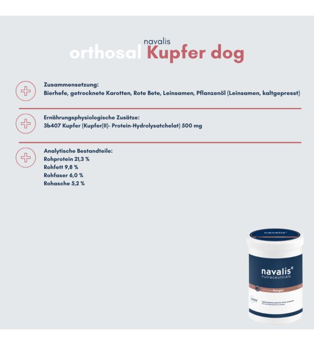 Navalis Kupfer hund zusammensetzung