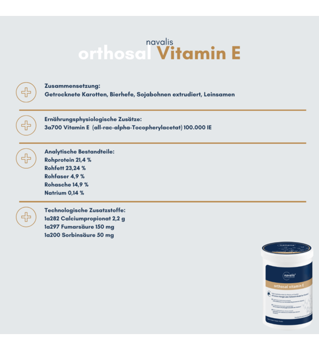 navalis orthosal Vitamin E pferd zusammensetzung