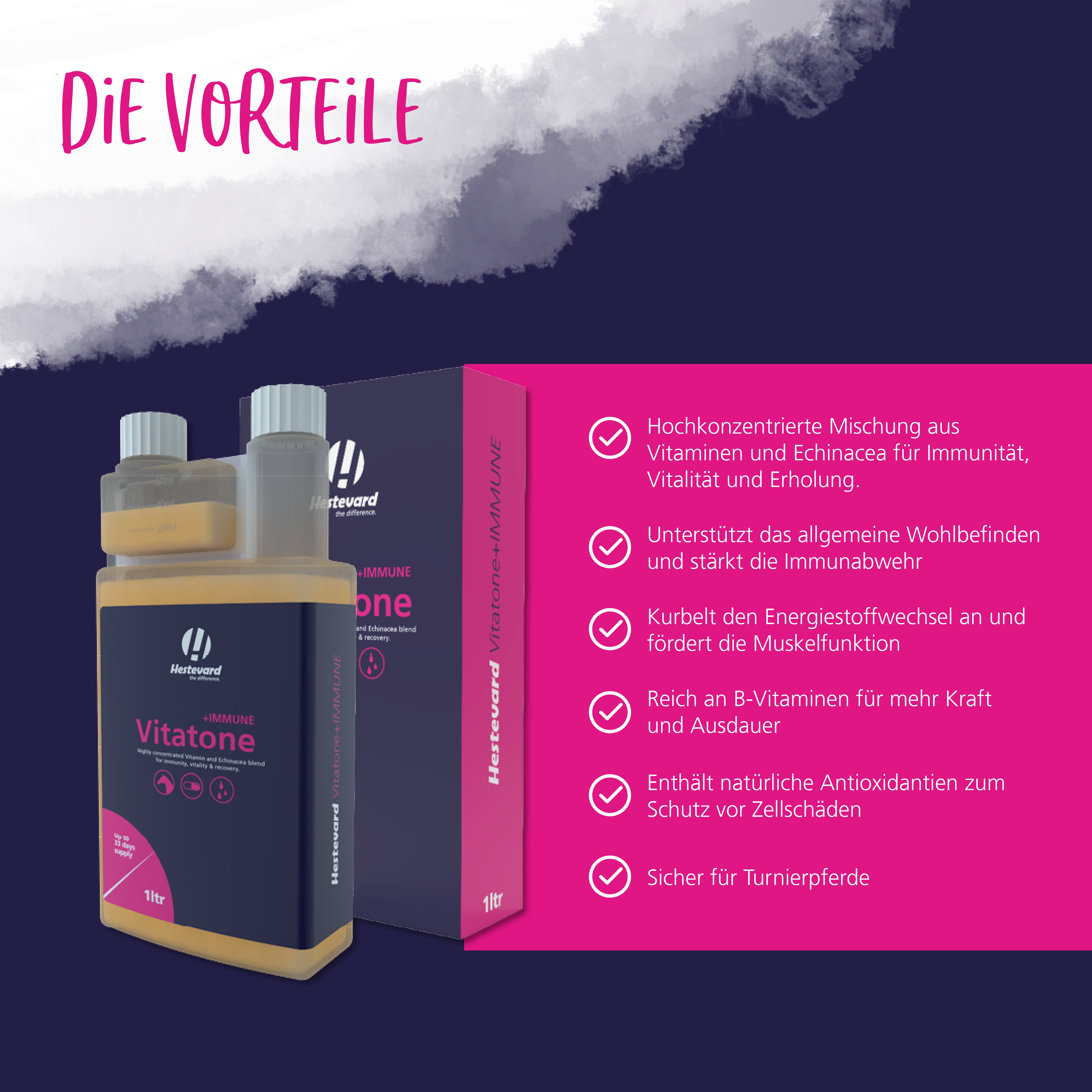 Hestevard Vitatone + IMMUNE vorteile