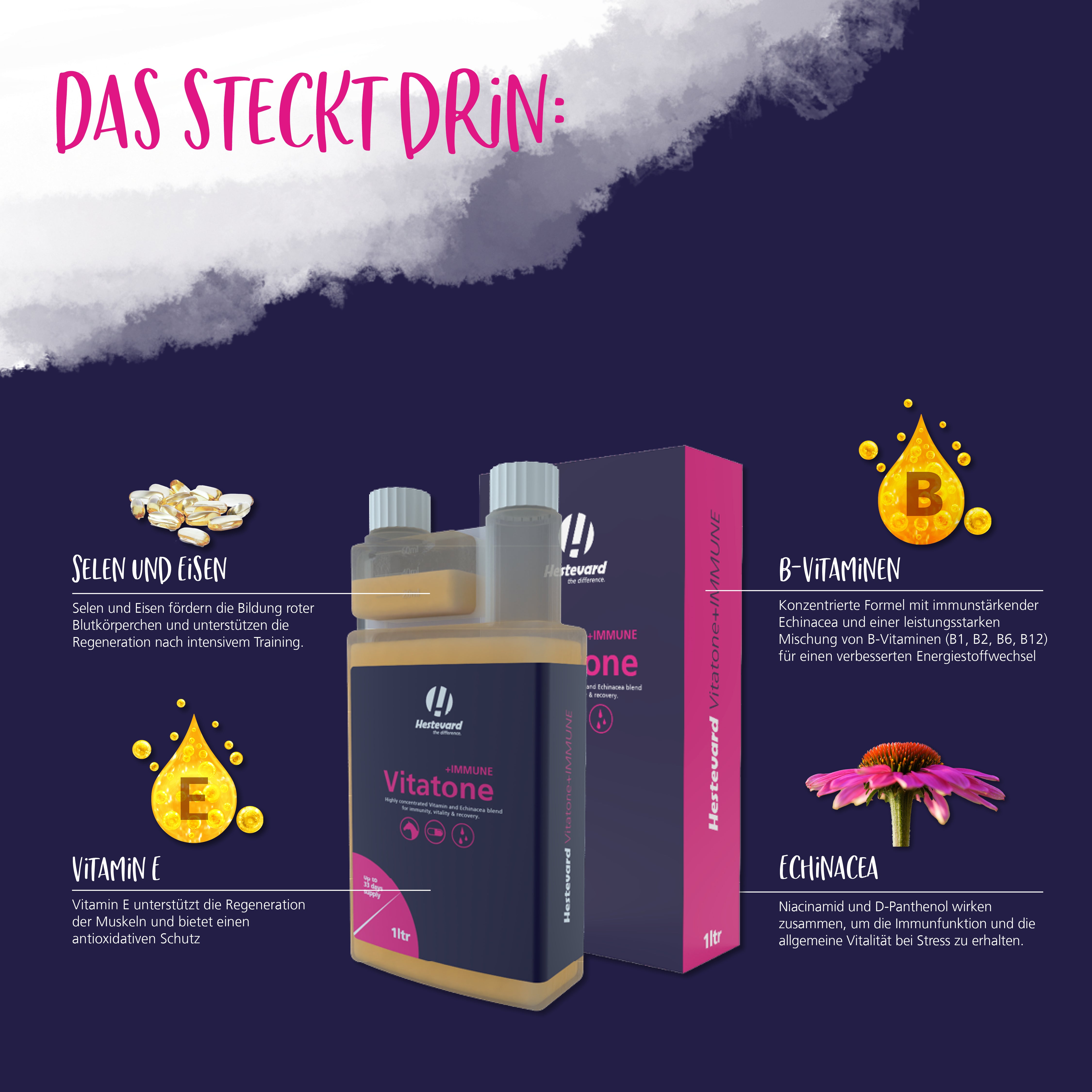 Hestevard Vitatone + IMMUNE inhaltsstoffe